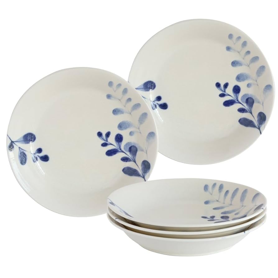 ブルーダニューブ スープ皿 (カレー パスタ等)５枚セット 大深皿 22cm カレー パスタ皿 7寸鉢 ネプチューン 紺 青系 日本